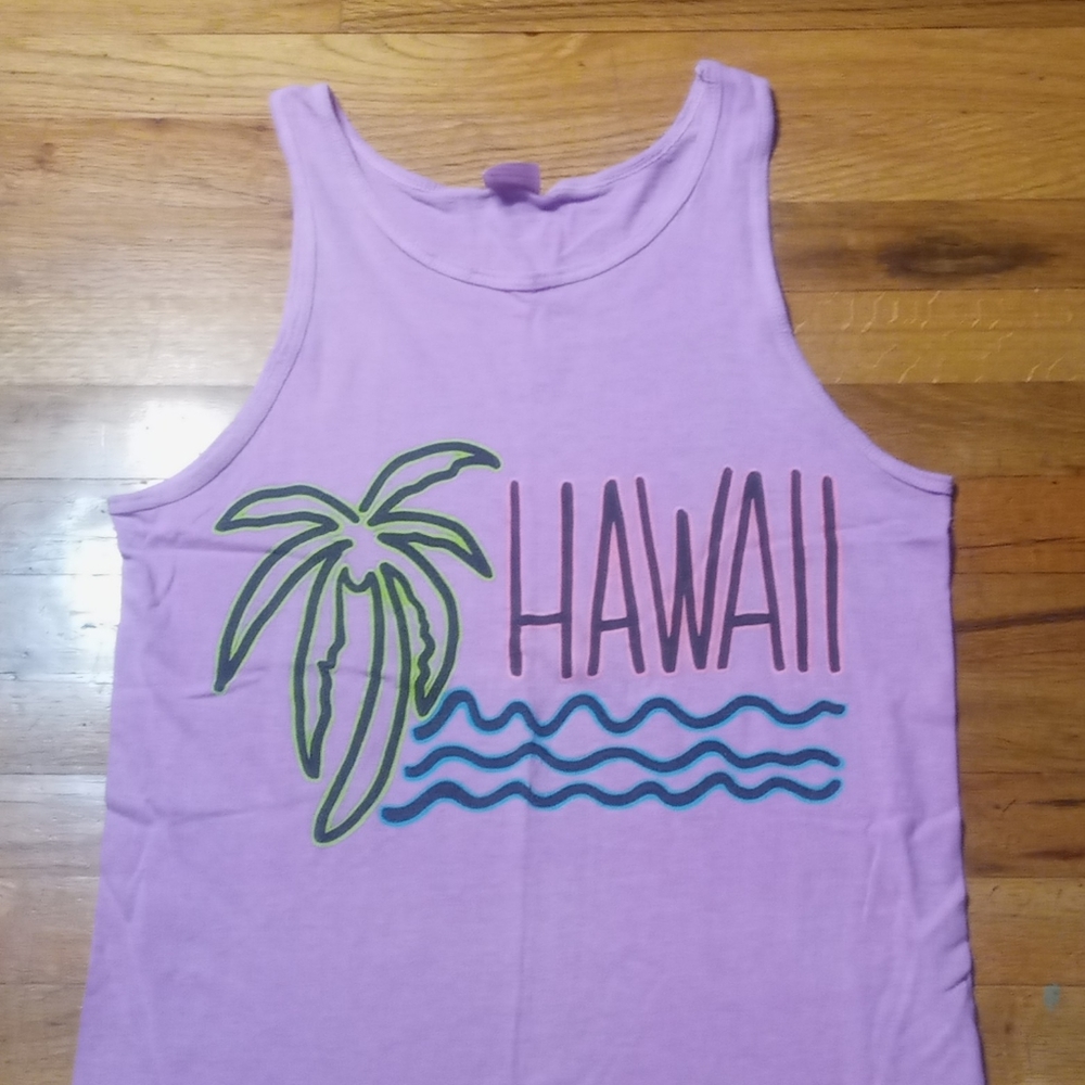 Lavender Hawaii Graphic Tank Top - Men